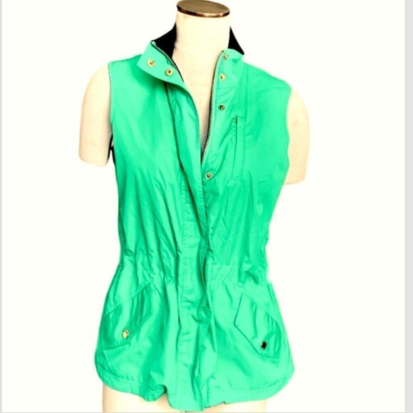 Ralph Lauren Cadogen Reversible Vest Women's L Green/Navy #94H - Picture 5 of 13